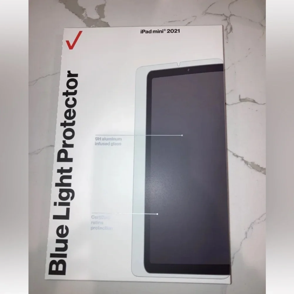 NWT Verizon blue light protector apple ipad mini 2021 9h Aluminum Infused Glass